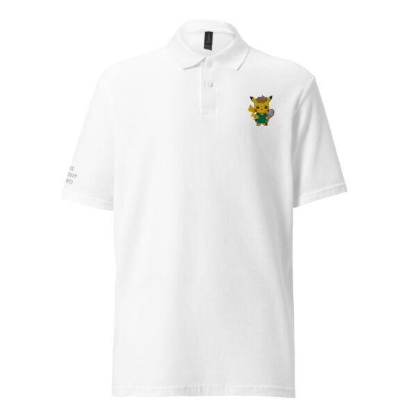 Polo shirt pikachu the pokemon holding a tennis racket